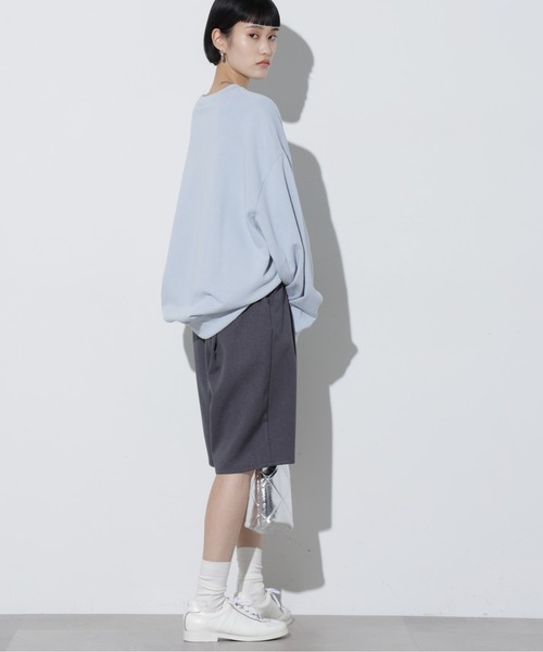 Apo(s)ture(アポスチャー)の「DUA-004/ウールライクサルエルイージーハーフパンツ(その他パンツ・レディース・ベージュ/ネイビー/カーキ/グレー・XS/S/M/L/XL)」の15枚目の写真