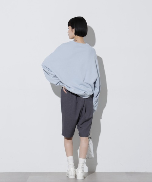 Apo(s)ture(アポスチャー)の「DUA-004/ウールライクサルエルイージーハーフパンツ(その他パンツ・レディース・ベージュ/ネイビー/カーキ/グレー・XS/S/M/L/XL)」の16枚目の写真