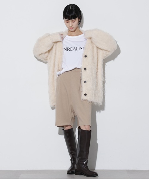 Apo(s)ture(アポスチャー)の「DUA-004/ウールライクサルエルイージーハーフパンツ(その他パンツ・レディース・ベージュ/ネイビー/カーキ/グレー・XS/S/M/L/XL)」の20枚目の写真