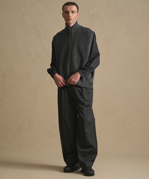 ドライバーズニット　PUBLIC TOKYO バウンドウールライトドライバーズニット(1 BLACK): : メンズ｜PUBLIC