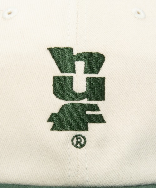 HUF（ハフ）の「MEGABLAST 2TONE 6PANEL / HUF ハフ キャップ 帽子（キャップ・メンズ・ネイビー/グリーン系その他・ONE SIZE）」の4枚目の写真