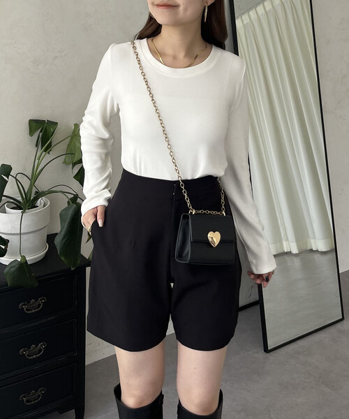 prose verse（プロズヴェール）の「メタルプレート起毛リブロンT（Tシャツ/カットソー・レディース・ピンク/オフホワイト/チャコールグレー/ブラック・LARGE/MEDIUM）」の6枚目の写真