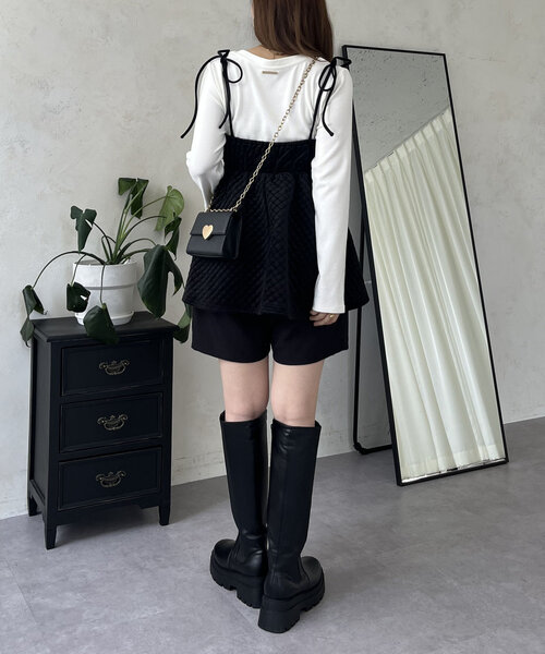 prose verse（プロズヴェール）の「メタルプレート起毛リブロンT（Tシャツ/カットソー・レディース・ピンク/オフホワイト/チャコールグレー/ブラック・LARGE/MEDIUM）」の15枚目の写真