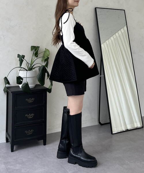 prose verse（プロズヴェール）の「メタルプレート起毛リブロンT（Tシャツ/カットソー・レディース・ピンク/オフホワイト/チャコールグレー/ブラック・LARGE/MEDIUM）」の16枚目の写真