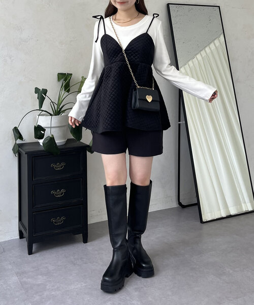 prose verse（プロズヴェール）の「メタルプレート起毛リブロンT（Tシャツ/カットソー・レディース・ピンク/オフホワイト/チャコールグレー/ブラック・LARGE/MEDIUM）」の18枚目の写真