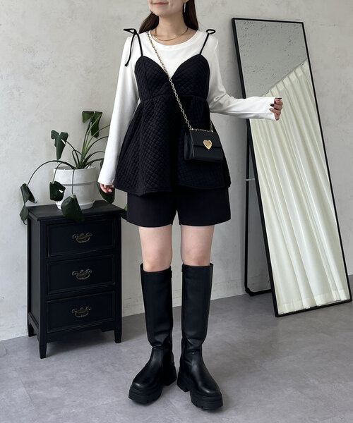 prose verse（プロズヴェール）の「メタルプレート起毛リブロンT（Tシャツ/カットソー・レディース・ピンク/オフホワイト/チャコールグレー/ブラック・LARGE/MEDIUM）」の19枚目の写真