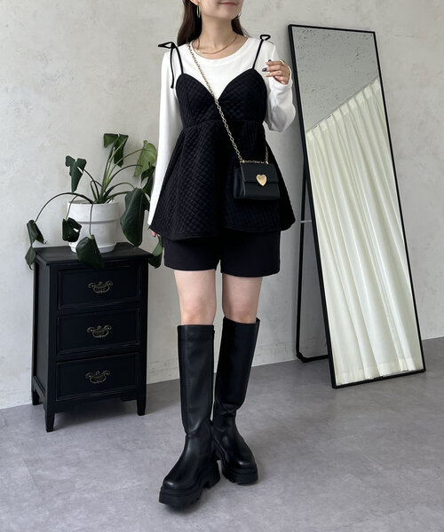 prose verse（プロズヴェール）の「メタルプレート起毛リブロンT（Tシャツ/カットソー・レディース・ピンク/オフホワイト/チャコールグレー/ブラック・LARGE/MEDIUM）」の20枚目の写真