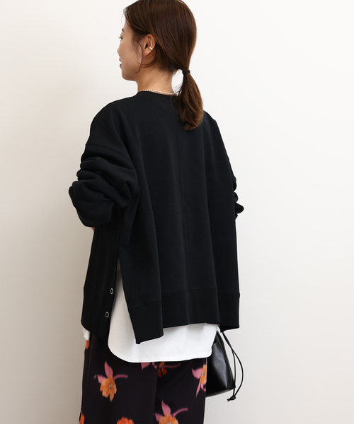 JOURNAL STANDARD relume(ジャーナルスタンダード レリューム)の「《WEB限定追加3》コットンリングドットスウェット(スウェット・レディース・チャコールグレー/ブラック・FREE)」の8枚目の写真