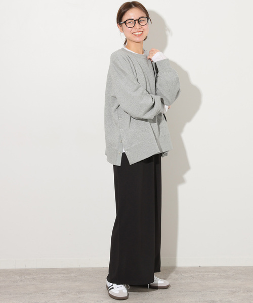 JOURNAL STANDARD relume(ジャーナルスタンダード レリューム)の「《WEB限定追加3》コットンリングドットスウェット(スウェット・レディース・チャコールグレー/ブラック・FREE)」の12枚目の写真