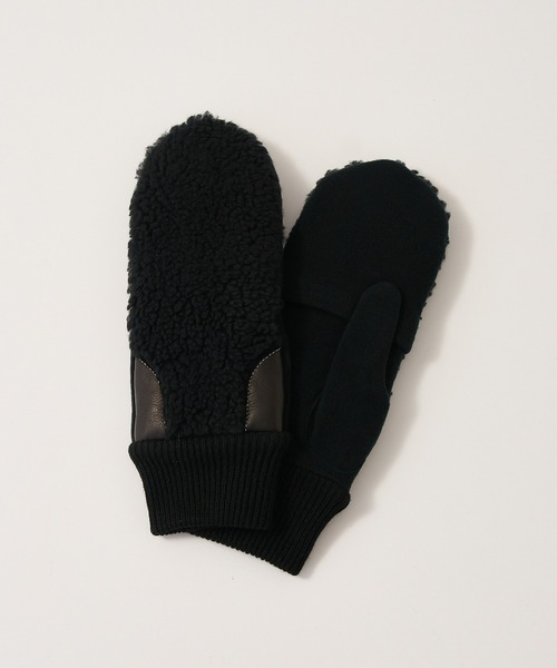 collex（コレックス）の「【福田手袋】【タッチパネル対応】ボアミトングローブ（手袋・レディース・ベージュ/チャコールグレー/ブラック/アイボリー・フリー）」の16枚目の写真