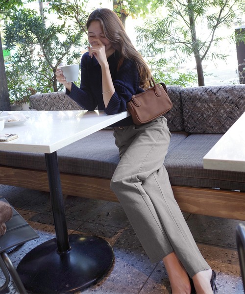 KOBE LETTUCE（コウベレタス）の「[ Reinaさんコラボ ] 2wayタックワイドデニム（デニムパンツ・レディース・ブラック/グレー・TM/S/M/PM）」の9枚目の写真