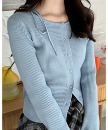 clear | 肩リボンニットカーディガン[細見え　大人カジュアル] ≪2024AW新作≫(ニット/セーター)