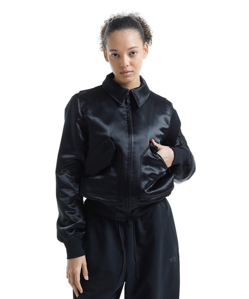 Y-3(ワイスリー)の「W BOMBER JKT(ブルゾン・レディース・ブラック・X-SMALL/SMALL/XX-SMALL/MEDIUM)」の1枚目の写真
