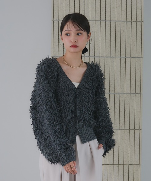 raffime（ラフィミー）の「2WAYループヤーンニット（ニット/セーター・レディース・アイボリー/モカ/ベージュ/グレー/チャコールグレー・フリー）」の14枚目の写真