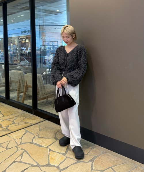 raffime（ラフィミー）の「2WAYループヤーンニット（ニット/セーター・レディース・アイボリー/モカ/ベージュ/グレー/チャコールグレー・フリー）」の22枚目の写真