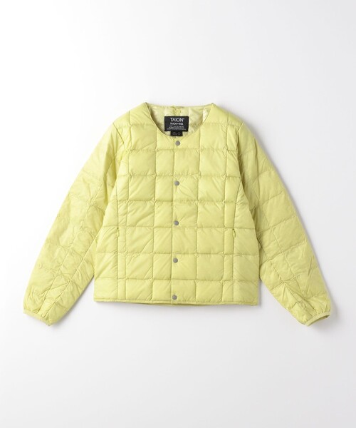 TAION＞ベーシック クルーネックボタン インナーダウンジャケット