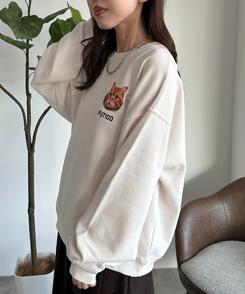 apres jour mignon(アプレジュールミニョン)の「【ちょみぱおぷー×apresjour mignonコラボアイテム】プリントスウェット【ZOZOTOWN限定アイテム】(スウェット・レディース・アイボリー/ナチュラル/杢グレー/ブラック系その他・X-LARGE/フリー)」の4枚目の写真
