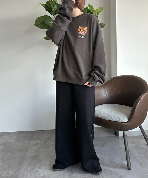 apres jour mignon(アプレジュールミニョン)の「【ちょみぱおぷー×apresjour mignonコラボアイテム】プリントスウェット【ZOZOTOWN限定アイテム】(スウェット・レディース・アイボリー/ナチュラル/杢グレー/ブラック系その他・X-LARGE/フリー)」の6枚目の写真