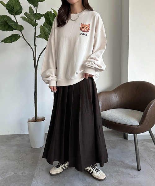 apres jour mignon(アプレジュールミニョン)の「【ちょみぱおぷー×apresjour mignonコラボアイテム】プリントスウェット【ZOZOTOWN限定アイテム】(スウェット・レディース・アイボリー/ナチュラル/杢グレー/ブラック系その他・X-LARGE/フリー)」の8枚目の写真