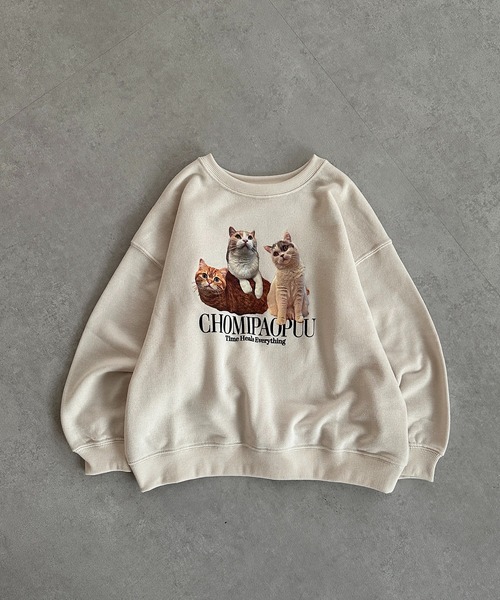 apres jour mignon(アプレジュールミニョン)の「【ちょみぱおぷー×apresjour mignonコラボアイテム】プリントスウェット【ZOZOTOWN限定アイテム】(スウェット・レディース・アイボリー/ナチュラル/杢グレー/ブラック系その他・X-LARGE/フリー)」の12枚目の写真