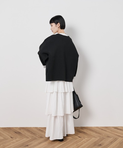 Shelly island(シェリーアイランド)の「ティアードスカート(スカート・レディース・ホワイト/ブラック・FREE)」の8枚目の写真