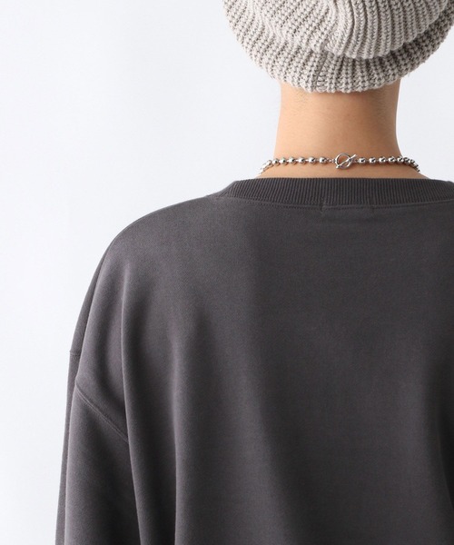 LEPSIM(レプシィム)の「パッチワークロゴプルオーバー 252922(スウェット・レディース・杢グレー/チャコールグレー/レッド・FREE)」の22枚目の写真