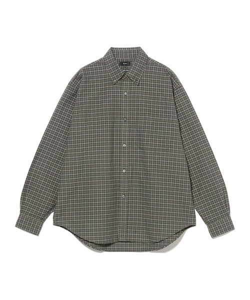 BEAMS（ビームス）の「ヘビーオックスフォード ボタンダウンシャツ（シャツ/ブラウス・メンズ・ブルー/サックスブルー/ホワイト/その他1/チャコールグレー・S/M/XL/L）」の2枚目の写真