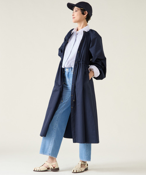 martinique（マルティニーク）の「タンブラータフタギャザーコート（その他アウター・レディース・オフホワイト/ネイビー/カーキ・FREE）」の7枚目の写真