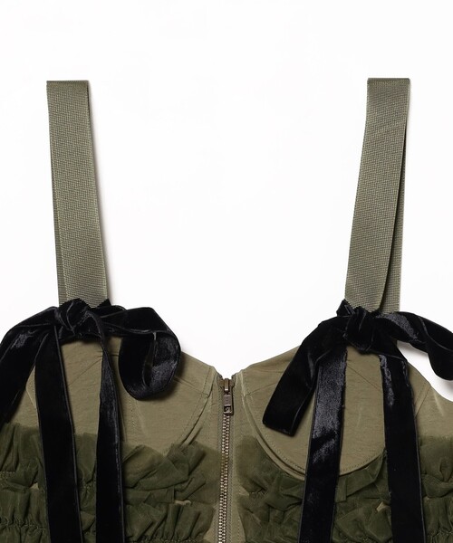 CAROLINA GLASER（カロリナ グレイサー）の「コルセット風キャミソール（キャミソール・レディース・ブラック/オリーブ・ONE SIZE）」の22枚目の写真