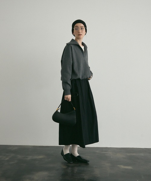 Lutim by u（ルチバイユー）の「Curve cut handbag / カーブカットハンドバック（ハンドバッグ・レディース・ブラック/ブラウン/ダークブラウン・FREE）」の18枚目の写真