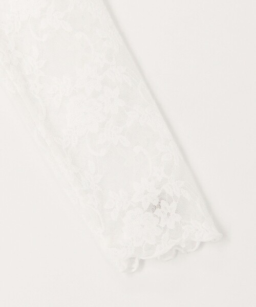 MICO COULIER（ミコクリエ）の「《オケージョン対応》花柄チュールレースカットソー（Tシャツ/カットソー・レディース・ブラック/オフホワイト・38）」の13枚目の写真