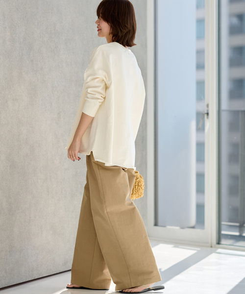 JOURNAL STANDARD relume(ジャーナルスタンダード レリューム)の「《追加5》オーバーサイズロングスウェット(スウェット・レディース・ホワイト系その他/ライトグリーン/ブルー/チャコールグレー・FREE)」の22枚目の写真
