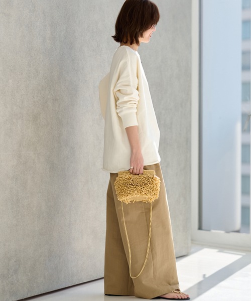 JOURNAL STANDARD relume(ジャーナルスタンダード レリューム)の「《追加5》オーバーサイズロングスウェット(スウェット・レディース・ホワイト系その他/ライトグリーン/ブルー/チャコールグレー・FREE)」の21枚目の写真
