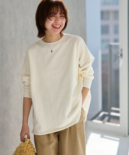JOURNAL STANDARD relume(ジャーナルスタンダード レリューム)の「《追加5》オーバーサイズロングスウェット(スウェット・レディース・ホワイト系その他/ライトグリーン/ブルー/チャコールグレー・FREE)」の18枚目の写真