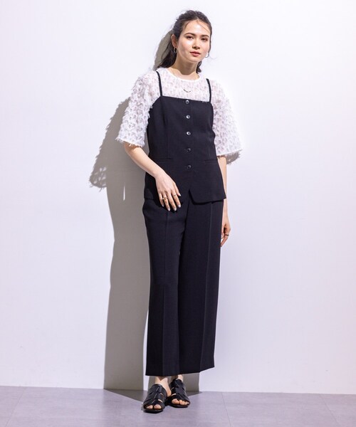 INDIVI(インディヴィ)の「【着る日傘/遮熱/UVケア】ビスチェ風キャミトップス(タンクトップ・レディース・ブラック/ライトグレー・38/05/15 /13)」の21枚目の写真
