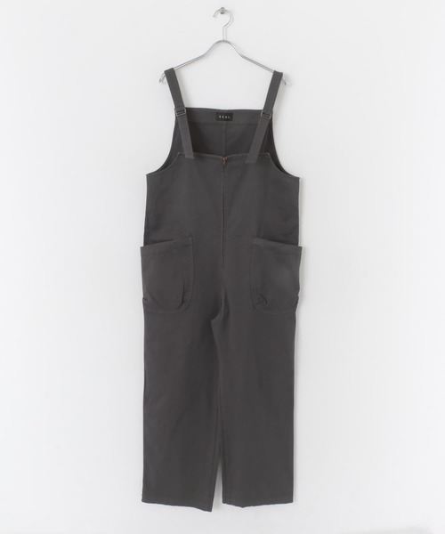 セール】製品染めジップデザインサロペット（サロペット