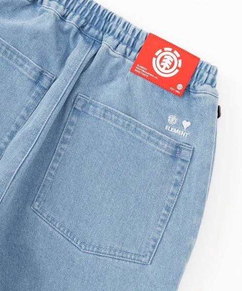 ELEMENT(エレメント)の「ELEMENT レディース SHOD PANTS STD WOMEN デニムパンツ 【2025年春夏モデル】/エレメントウエストゴムデニムパンツ(デニムパンツ・レディース・ブラック系その他/インディゴブルー/ライトインディゴブルー・LARGE/MEDIUM)」の4枚目の写真