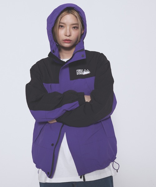 FIRST DOWN（ファーストダウン）の「モータウンジャケット タスランナイロン（マウンテンパーカー・メンズ・ブラック/ブルー/ブラウン/レオパード/イエロー/パープル/グリーン/オフホワイト/ブラック系その他/グレー系カモフラージュ/ライトブラウン・S/L/XL/XXL/M）」の8枚目の写真