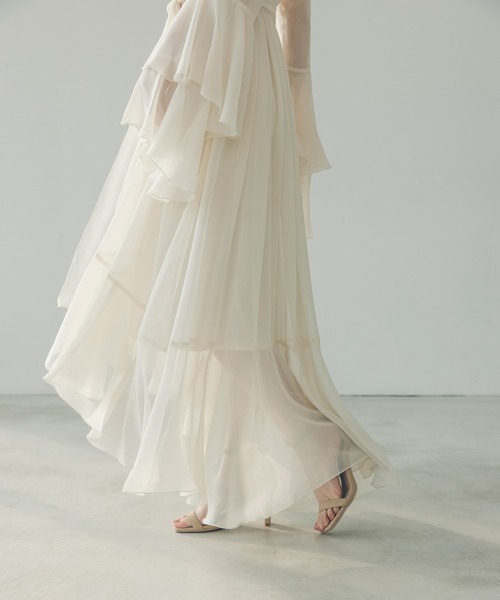 セール】シフォンラッフルワンピース（ワンピース）｜anuans（ア