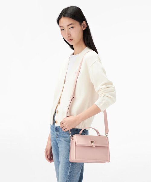 TOMMY HILFIGER（トミーヒルフィガー）の「エタニティミニサッチェルバッグ（ショルダーバッグ・レディース・ベージュ/ブラック/ピンク・FREE）」の12枚目の写真