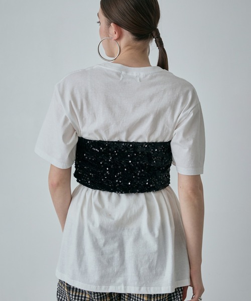 ROSE BUD（ローズバッド）の「(CREOLME)スパンコールチューブトップ（その他トップス・レディース・ブラック・ONE SIZE）」の7枚目の写真