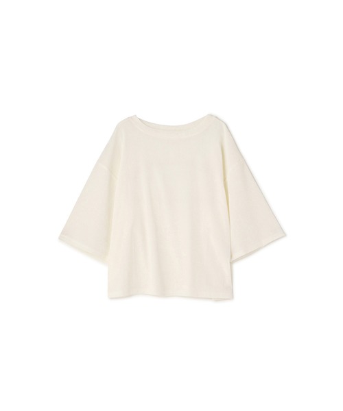 CHIGNON(シニヨン)の「(CHUGNON)ベロアメッシュTシャツ(Tシャツ/カットソー・レディース・ホワイト/ブラウン・ONE SIZE)」の9枚目の写真