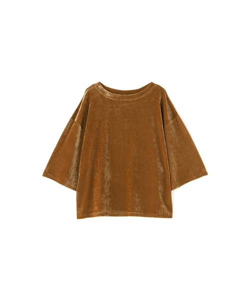 CHIGNON(シニヨン)の「(CHUGNON)ベロアメッシュTシャツ(Tシャツ/カットソー・レディース・ホワイト/ブラウン・ONE SIZE)」の17枚目の写真