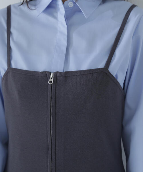 NATURAL BEAUTY BASIC（ナチュラルビューティーベーシック）の「◇ビスチェレイヤードシャツワンピース（シャツワンピース・レディース・グレー系その他/ブルー・MEDIUM/SMALL/P/S）」の8枚目の写真