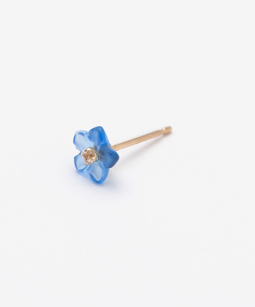 BLOOM(ブルーム)の「K10 イエローゴールド ブルークォーツ ネモフィラ ピアス 片耳用 BLOOM/ブルーム(ピアス(片耳用)・レディース・イエローゴールド・-)」の3枚目の写真