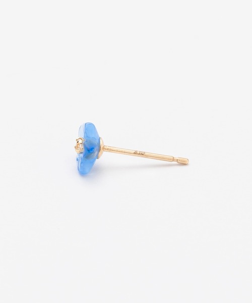 BLOOM(ブルーム)の「K10 イエローゴールド ブルークォーツ ネモフィラ ピアス 片耳用 BLOOM/ブルーム(ピアス(片耳用)・レディース・イエローゴールド・-)」の4枚目の写真