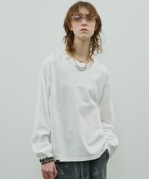 AFF AIVER 16/-ウォッシュ天竺コンパクトルーズロンTEE