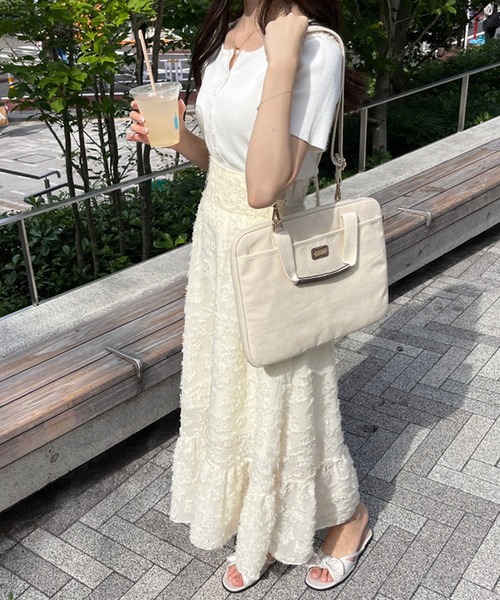 merrylatte（メリーラテ）の「2wayキャンバスPCケース（トートバッグ・レディース・アイボリー・FREE）」の13枚目の写真