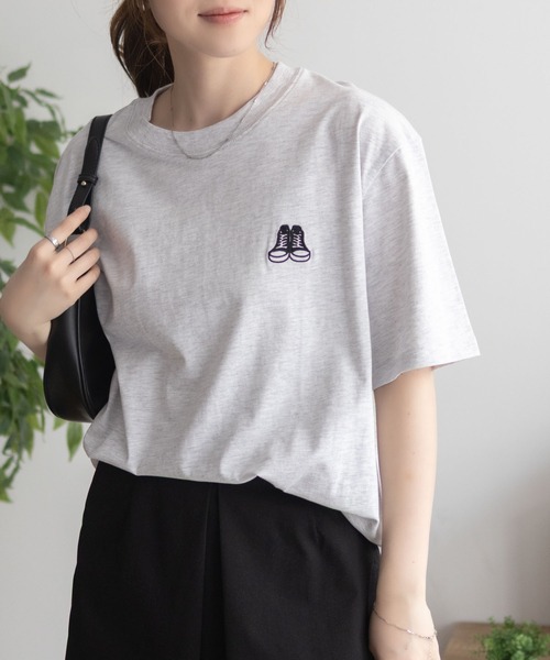 CONVERSE(コンバース)の「CONVERSE バックBOXプリントTシャツ(Tシャツ/カットソー・レディース・オートミール/ピンク/ライム/ブラック・M/L)」の14枚目の写真