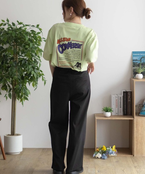 CONVERSE(コンバース)の「CONVERSE バックBOXプリントTシャツ(Tシャツ/カットソー・レディース・オートミール/ピンク/ライム/ブラック・M/L)」の18枚目の写真